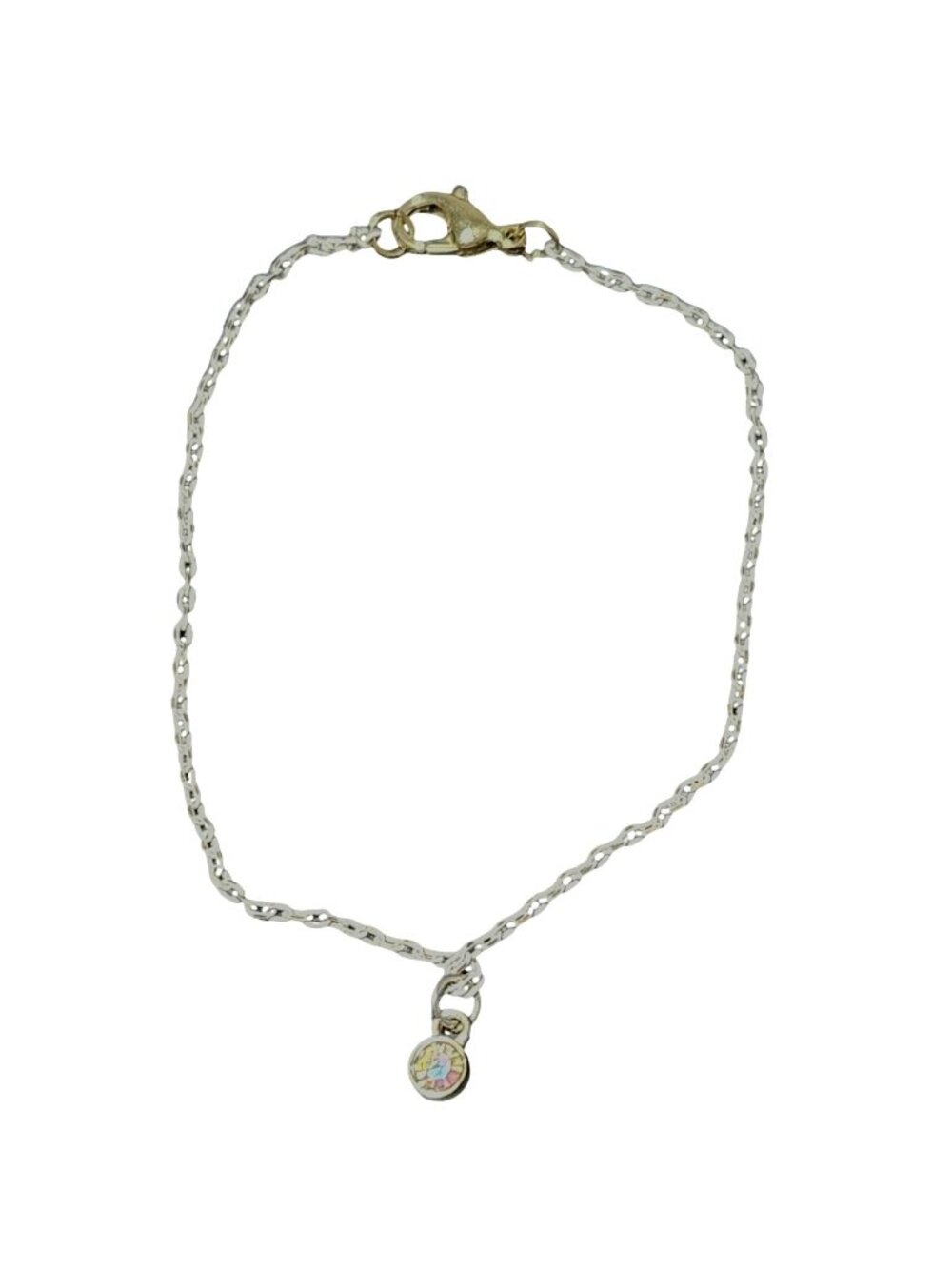 Elegant AB Rhinestone Bracelet Delicate White Gold Tone Chain Fashion Jewelry